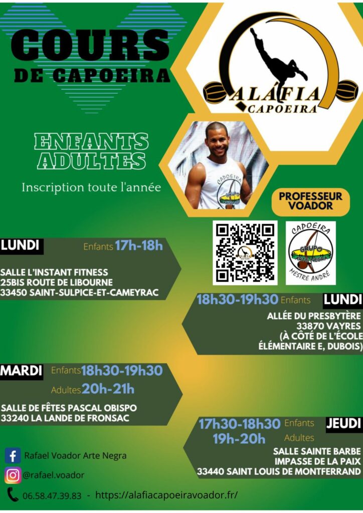 Cours de capoeira rive droite Bordeaux